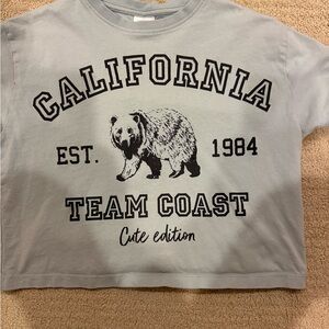 Zara Light Blue California Bear Kids Tee